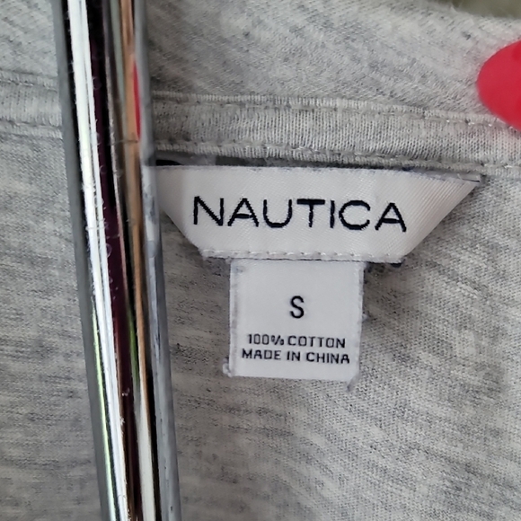 Nautica Gray V-Neck Short Sleeve Tee - Picture 2 of 9
